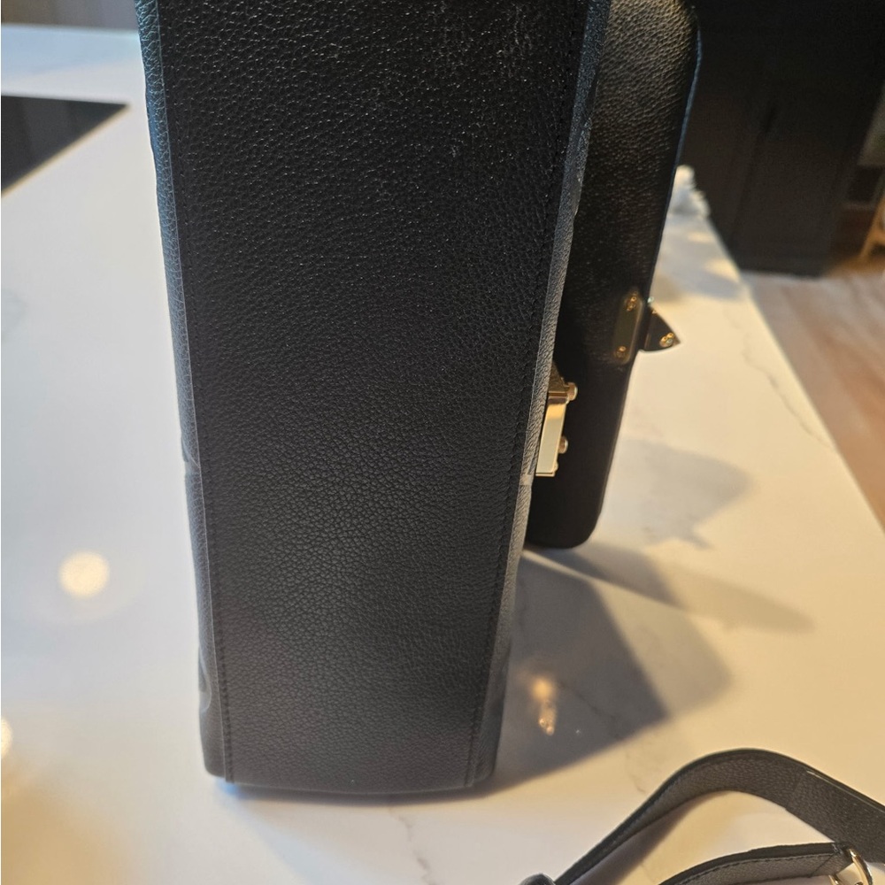 Louis Vuitton Madeleine Black Embossed Leather Top-Handle Satchel-Gold Hardware - Picture 13 of 16